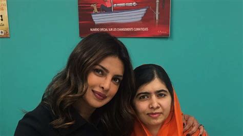can t believe i met priyanka chopra malala shares a picture with peecee india tv