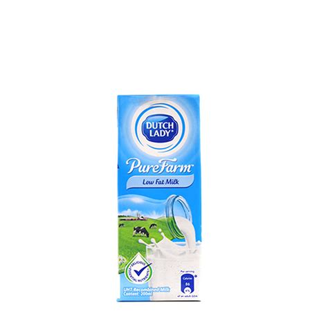 Background of dutch lady company product of dutch lady 1968 : Dutch Lady Pure Farm Low fat Milk 200ml - Redwave Online