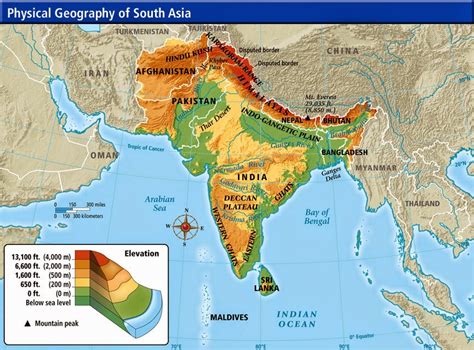 South Asia Physical Maps Free Printable Maps The Best Porn Website