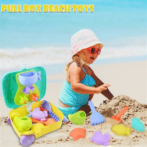 Benobby Kids New Childrenand39s Summer Beach Toy Set Luggage Trolley