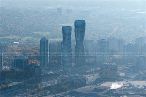 Aerial Photo Absolute Towers Mississauga On