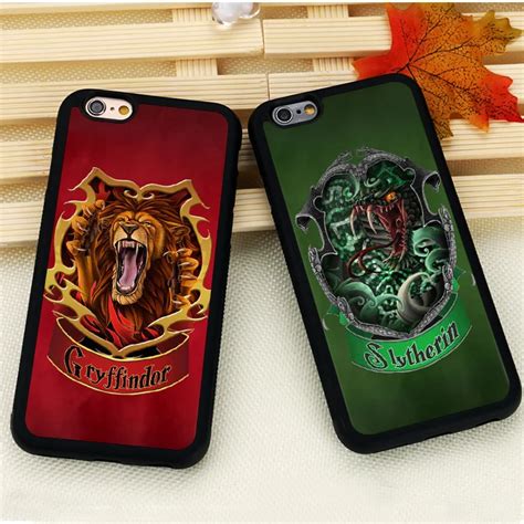 harry potter slytherin gryffindor ravenclaw hufflepuff soft rubber phone case for iphone 6 6s