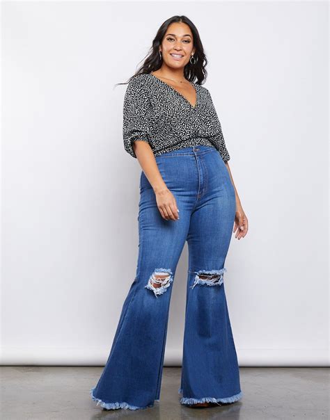 Tank Top Outfits Jean Outfits Fall Outfits Plus Size Bell Bottoms
