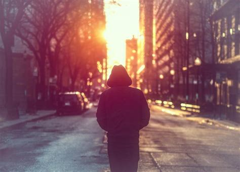 Man Walking Alone On City Street Free Stock Photo By Jack Moreh On