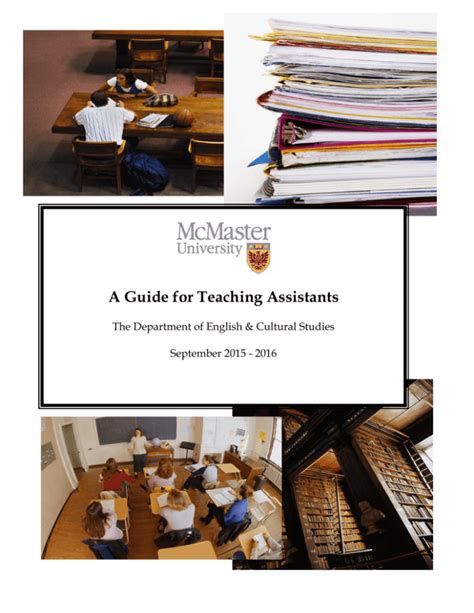 A Guide For Teaching Assistants