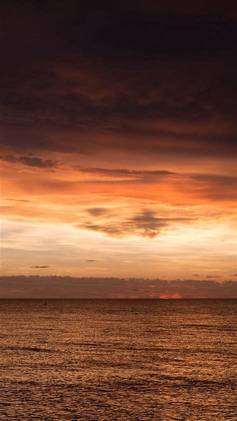 Sunset Lake Sea Water Sky Cloud Nature Iphone 8 Wallpapers Free Download