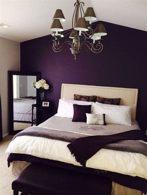 Deep purple accent wall romantic bedroom design & decor by kelly ann. 21 Stunning Purple Bedroom Designs For Your Home ...