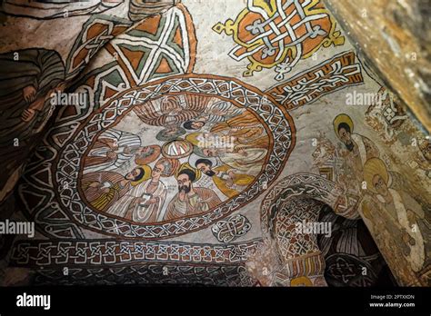 Hawzen Ethiopia January 9 2018 A Fresco Of The Nine Syrian Saints