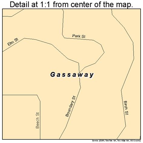 Gassaway West Virginia Street Map 5430220