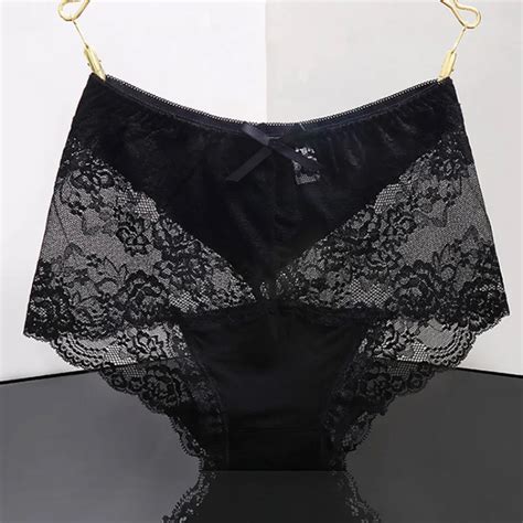 Sexy Transparent Lace Underwear Breathable Soft 60kg Women Panties