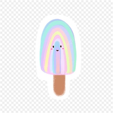 Ice Cream Scoop Clipart PNG Images Rainbow Ice Cream Rainbow Ice Cream Snack Sticker PNG