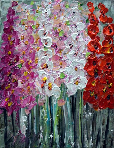 Original Oil Painting Flowers For You Modern Impressionist Impasto Art