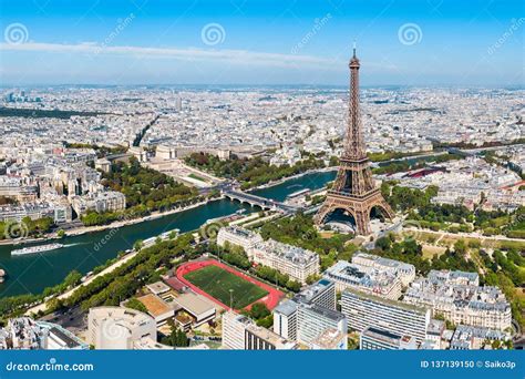 Paris Aerial Panoramic View France Stock Photo Image Of Paris