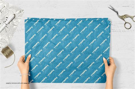 Wrapping Tissue Paper Mockup Set Paper Mockup Stationery Mockup