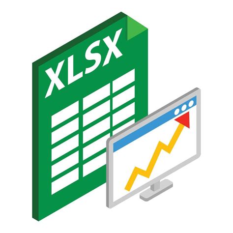 Xlsx File Icon Isometric Style 15883148 Vector Art At Vecteezy