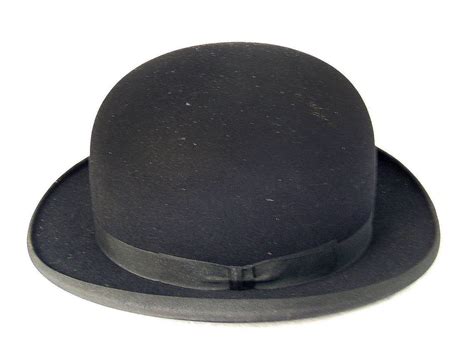 Black Bowler Hat Mans Dress Wool Hat Black Felt Derby Hat Etsy