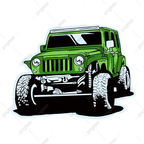 Jeep Green Car Traveling Green Png Transparent Clipart Image And Psd