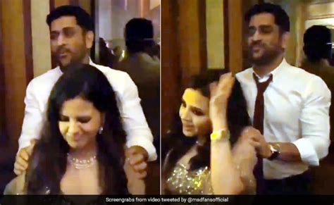 Ms Dhoni And Wife Sakshi Dancing Mummy Nu Pasand Song Goes Viral On