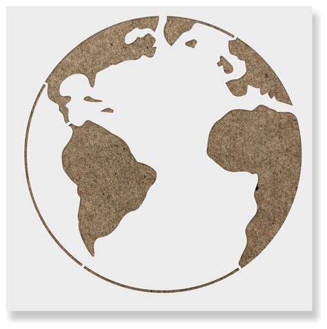 Earth Stencil On Reusable Mylar For Crafts Contemporary Wall