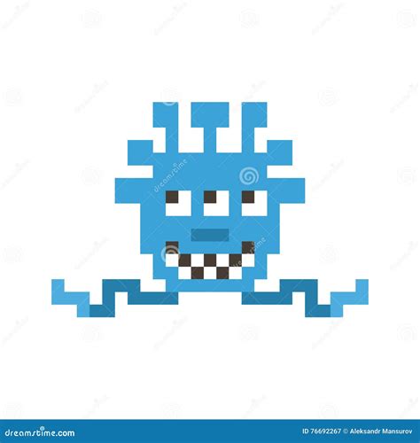 Pixel Monster Stock Vector Illustration Of Teeth Standing 76692267