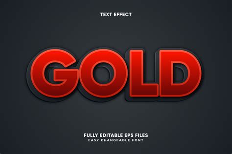 Bold Red Text Effect 1108365 Vector Art At Vecteezy