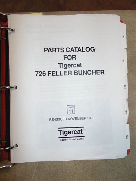 Tigercat 726 Feller Buncher Parts Manual Used Equipment Manuals