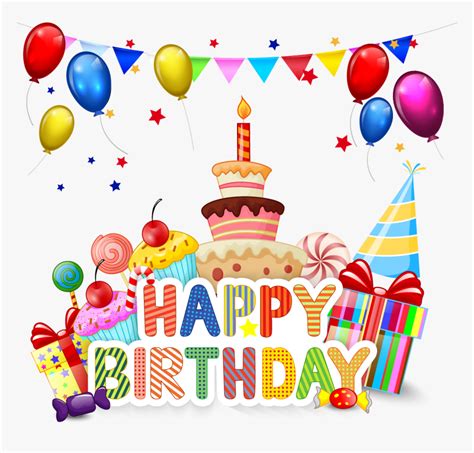 Cake Happy Birthday Cartoon Cupcake Free Download Png - Happy Birthday