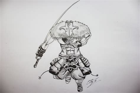 How To Draw Hero Dota2 Art Drawing How To Draw Juggernaut Hero From