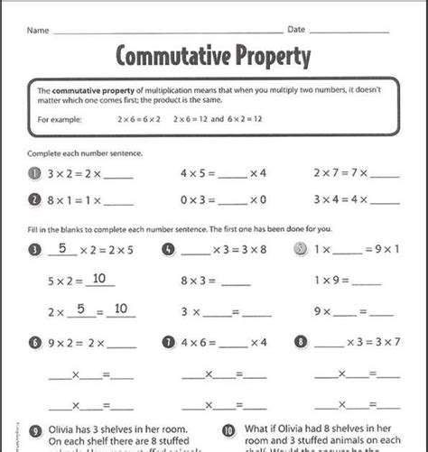 Associative Property Of Multiplication 3rd Grade Worksheets Free