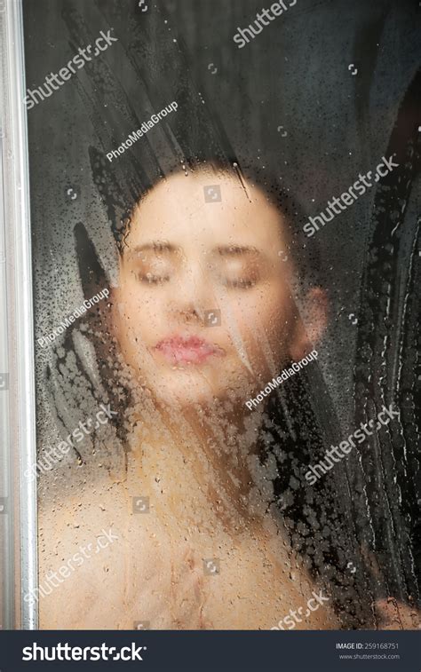 Beautiful Woman Standing Shower Stock Photo Shutterstock