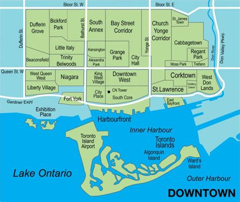 Downtown Toronto Tourist Map