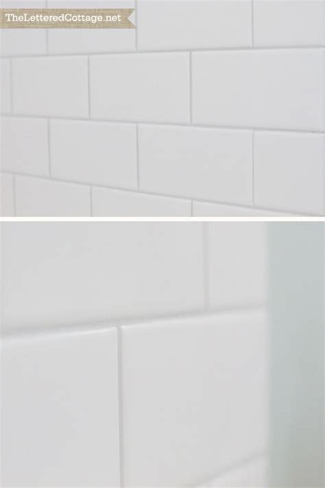 20 White Subway Tile With Light Grey Grout
