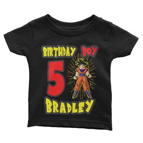 Since the weather has been growing warmer the past few days, i thought it would be fun to share a dragon ball z ice cream bar. Personalized Dragon Ball Z Birthday Shirt - Cuztom Threadz