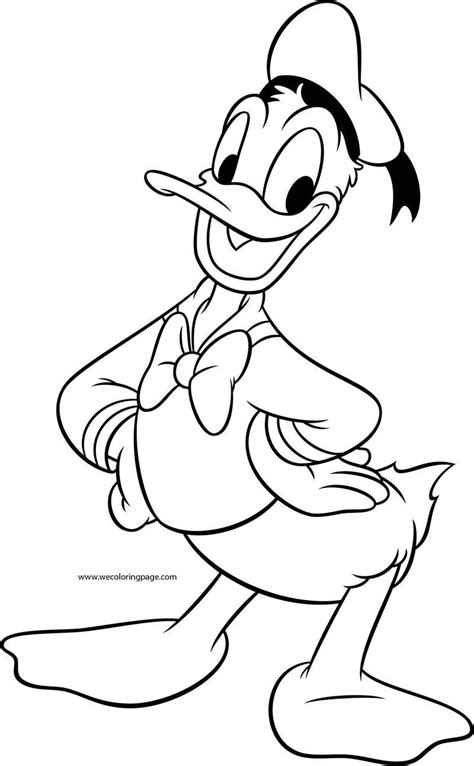 Donald duck first appeared in the movie the wise little hen in 1934. Disney Donald Duck Pose Coloring Page