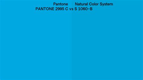Pantone 2995 C Vs Natural Color System S 1060 B Side By Side Comparison