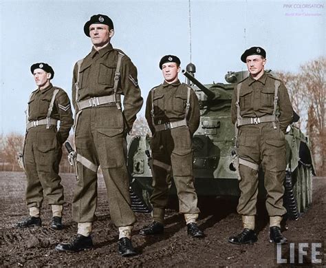 British Tank Crew In Front Of A Cruiser Mk Iv British Tank British