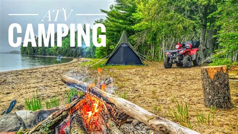 Tent Camping On A Remote Beach Atv Camping Campfire Cooking Youtube