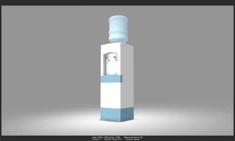 3d Model Water Cooler 01 Vr Ar Low Poly Cgtrader
