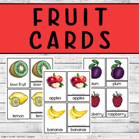 Free Printable Fruit Flash Cards And Matching Cards C