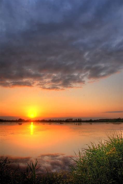 Sunset By The Lake Stock Photo Image Of Evening Range 2546832