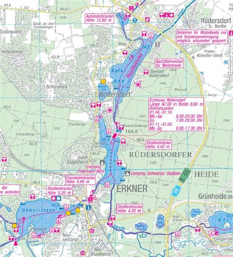 4 bundeswasserstraßen verkehrswege und gewässer verkehrswege oberirdische gewässer foto: WSA Spree-Havel - Homepage - Karte