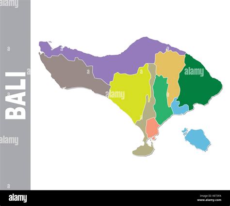 Peta Pulau Bali Vector