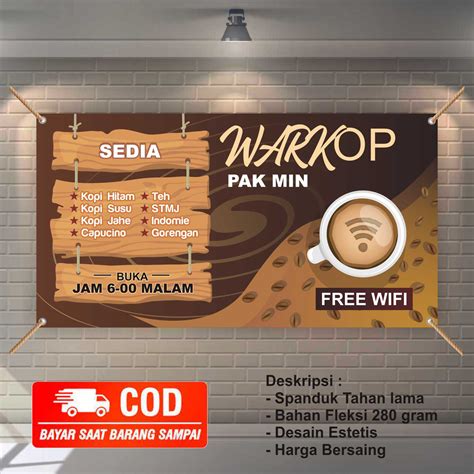 Contoh Desain Spanduk Warkop Banner Warung Kopi Spanduk Cafe Spanduk