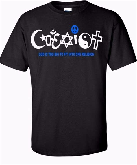 Coexist Co Exist T Shirt Men Religion Anti War Peace Symbol Freedom