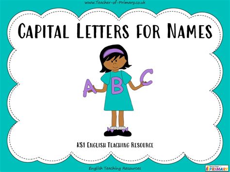 Capital Letters For Names Teaching Resources
