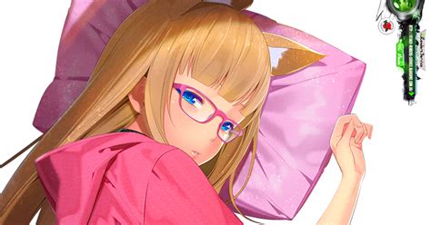 Megane Nekomimi Girl Hyper Cute Render2vers Ors Anime Renders