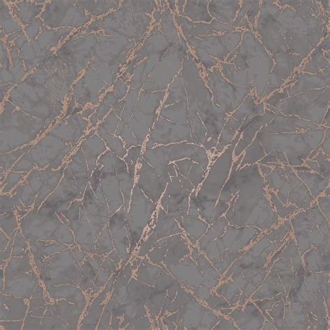 Marblesque Charcoal Copper Metallic Marble Wallpaper Lancashire