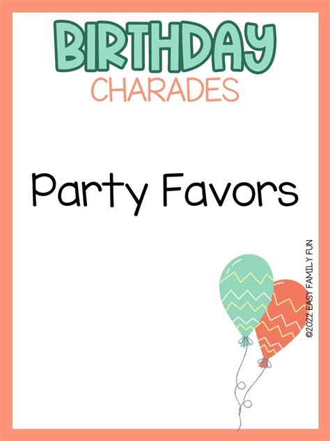 The Best Birthday Charades Ideas Printable Cards