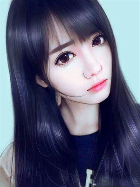 More images for beautiful semi realistic anime art » Pin oleh Lavin di 3 girl | Lukisan wajah, Anime gadis ...