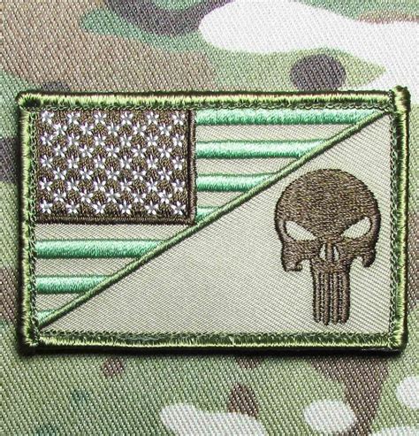 Punisher Skull Usa American Flag Army Morale Tactical Multicam Velcro Patch Ebay